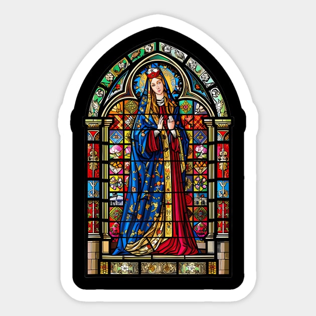 Bologna Stained Glass Church Window Sticker by mason artist